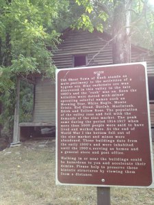 Historical plaque at Rush